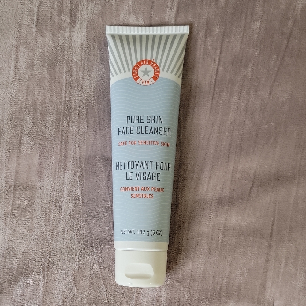 Full Size First Aid Beauty Pure Skin Face Cleanser - Gray and White